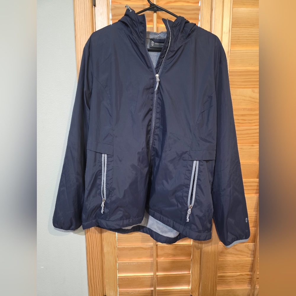 Navy Hooded Jacket